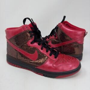 Nike Women's Dunk High Skinny Metallic Sneaker 8.5